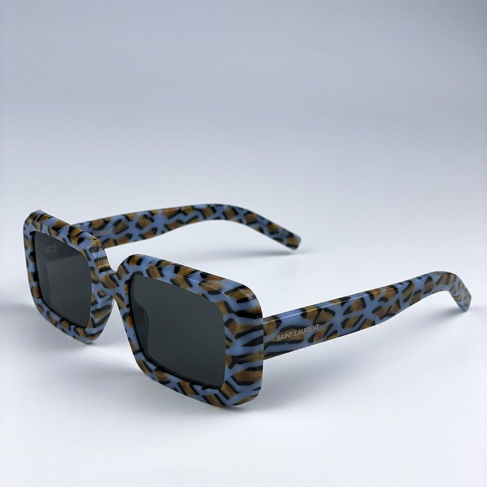 SALE! NEW Saint Laurent SL534 SUNRISE 008 Violet  Rectangle Unisex Sunglasses - Picture 6 of 12